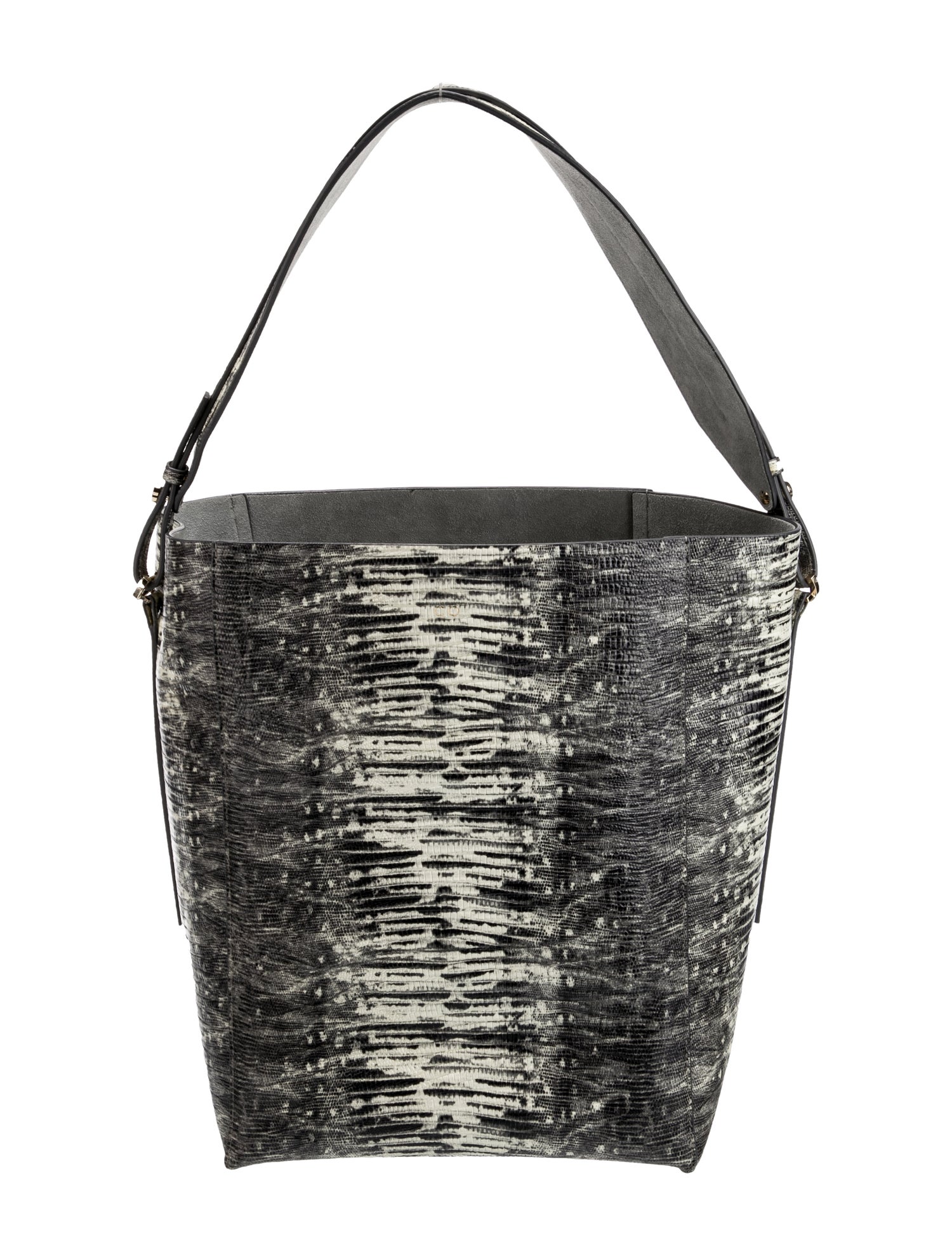 Co. Embossed Leather Bucket Bag