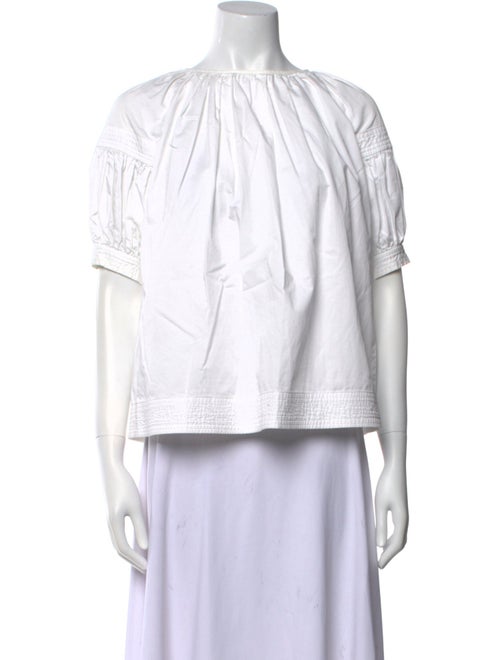 Co. Bateau Neckline Short Sleeve Blouse