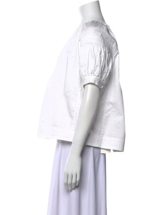 Co. Bateau Neckline Short Sleeve Blouse