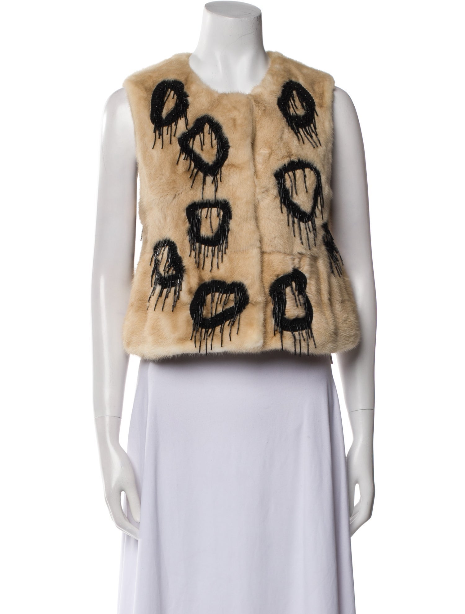 Co. Fur Patterned Vest w/ Tags