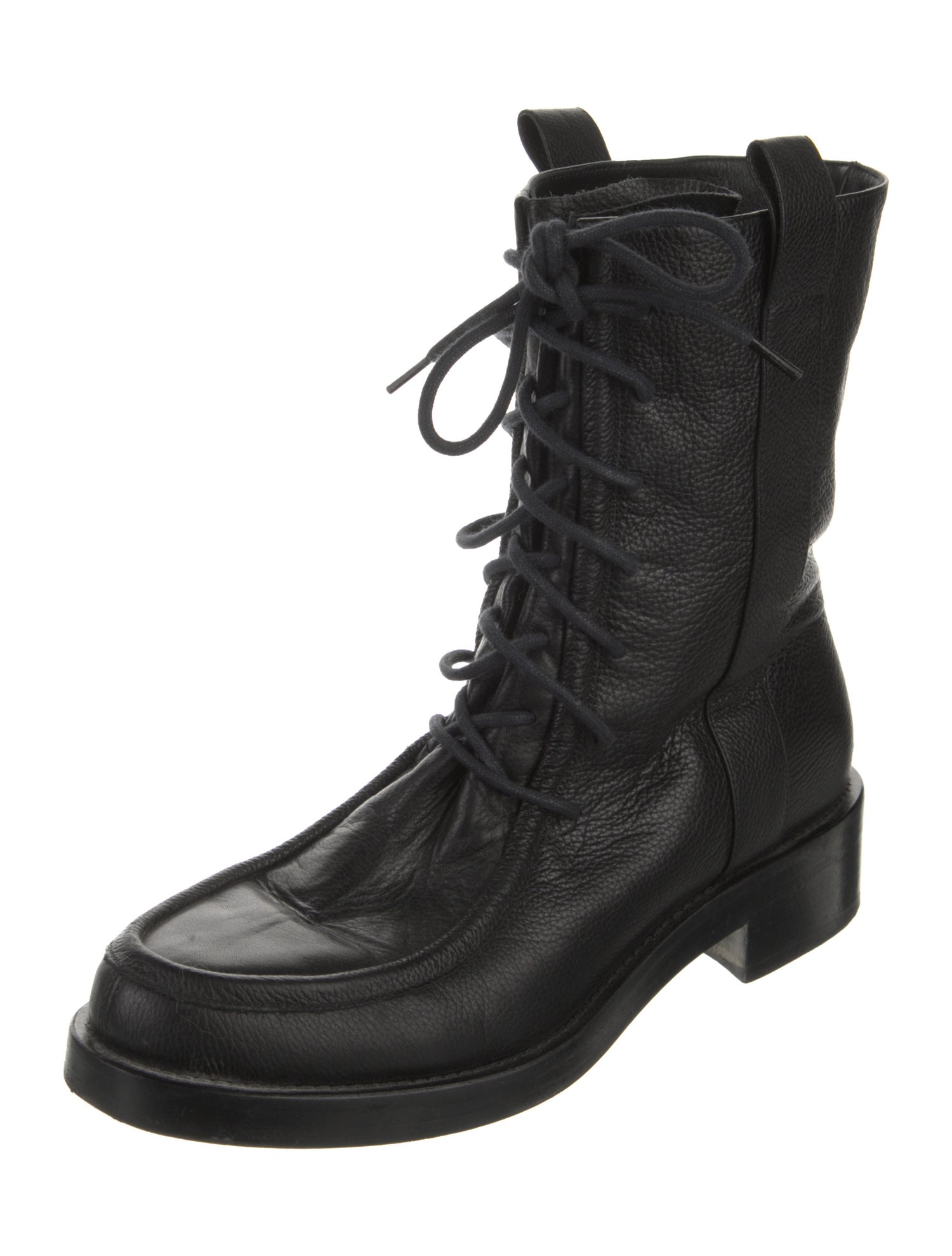 Co. Leather Printed Combat Boots