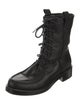 Co. Leather Printed Combat Boots