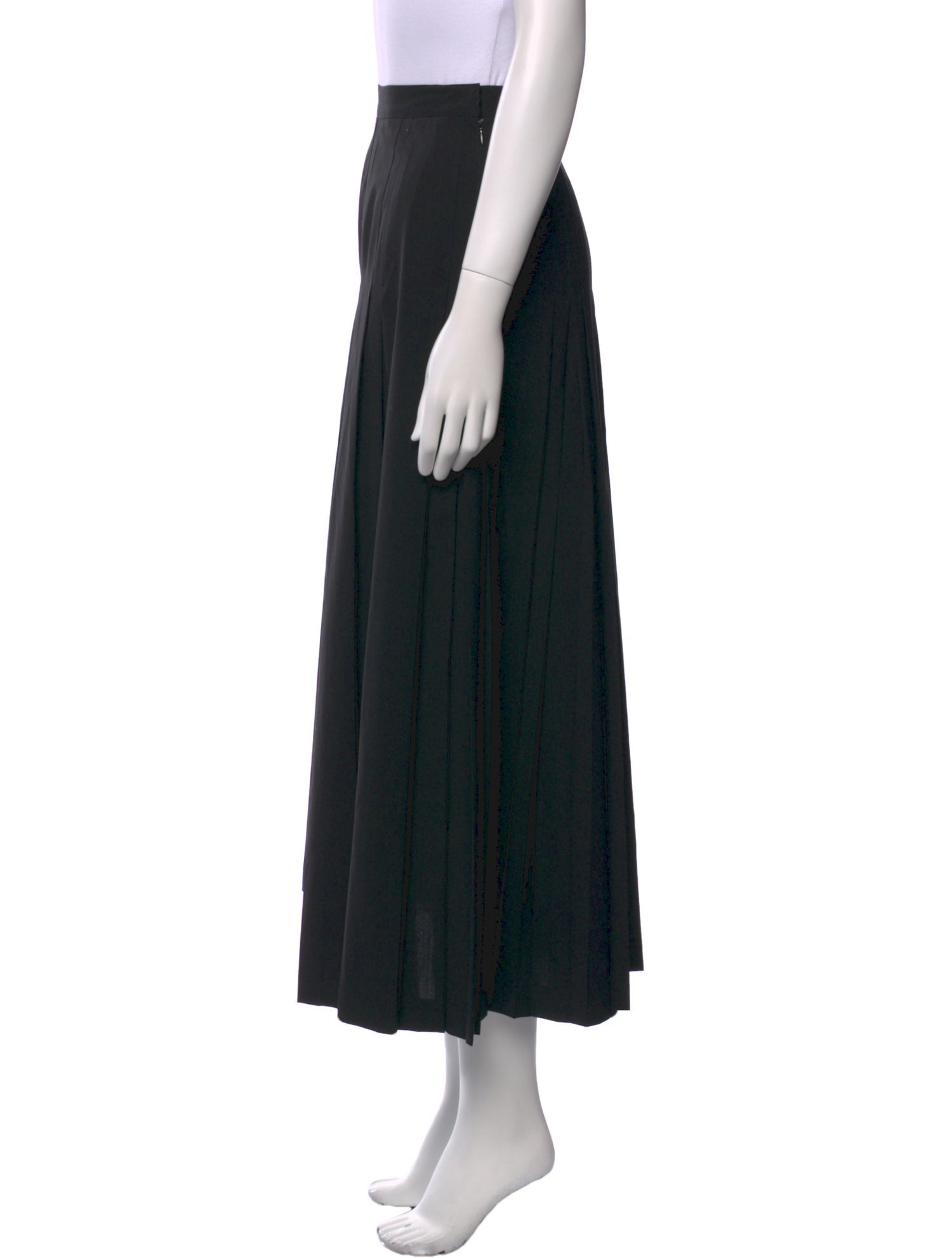 Co. Pleated Accents Midi Length Skirt