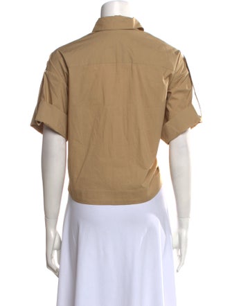 Co. Short Sleeve Button-Up Top