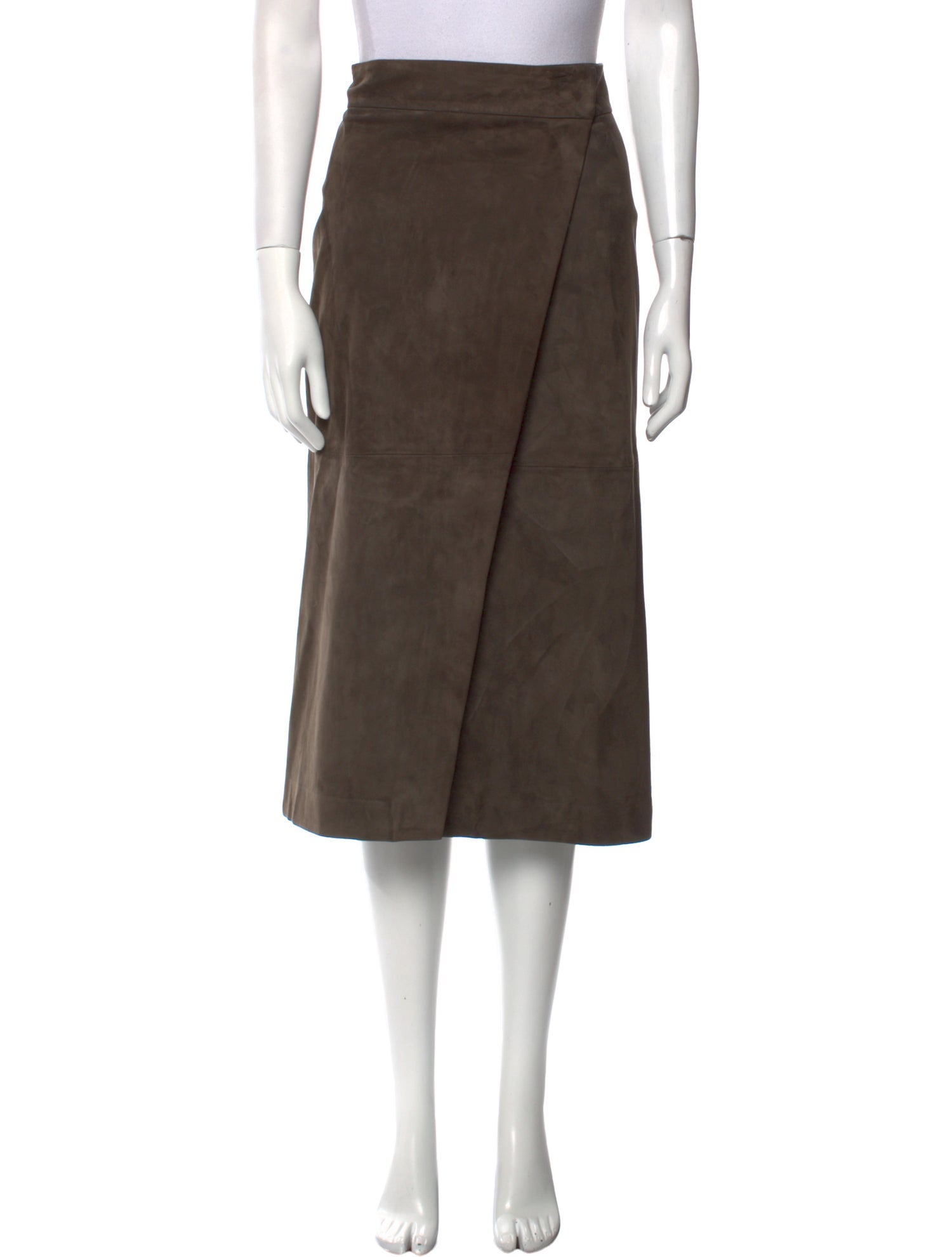 Co. Lambskin Midi Length Skirt