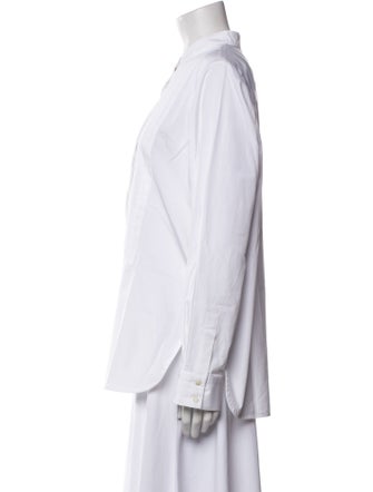 Co. Mock Neck Long Sleeve Button-Up Top