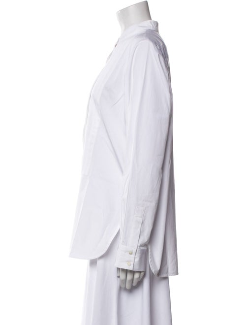 Co. Mock Neck Long Sleeve Button-Up Top