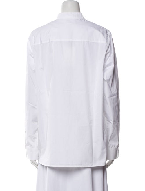 Co. Mock Neck Long Sleeve Button-Up Top