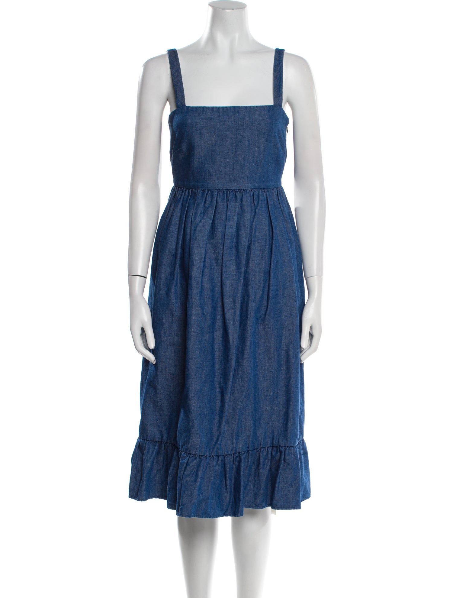 Co. Square Neckline Midi Length Dress