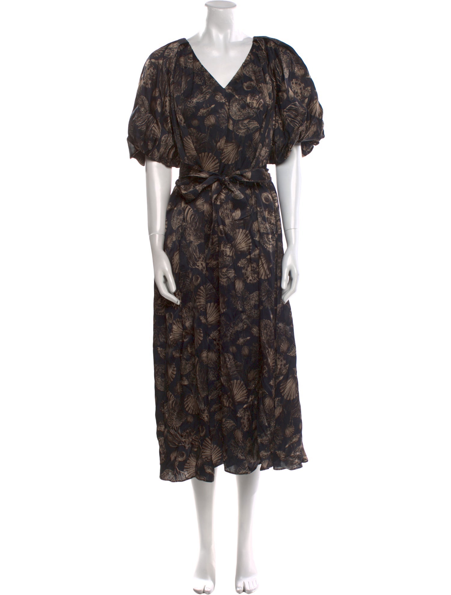 Co. Floral Print Midi Length Dress