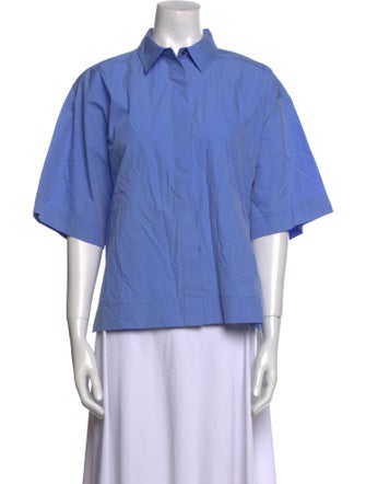 Co. Short Sleeve Button-Up Top