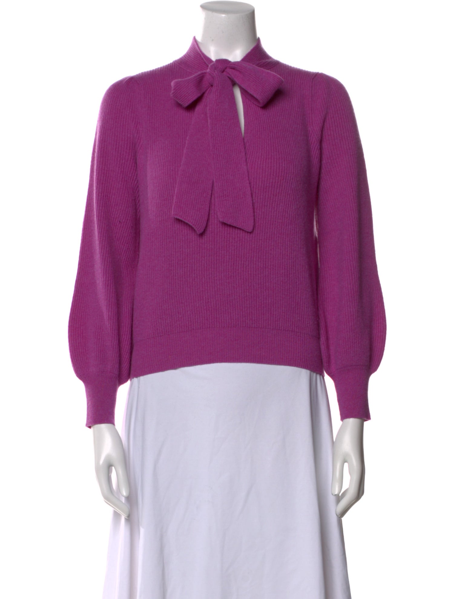 Co. Cashmere Tie Neck Sweater