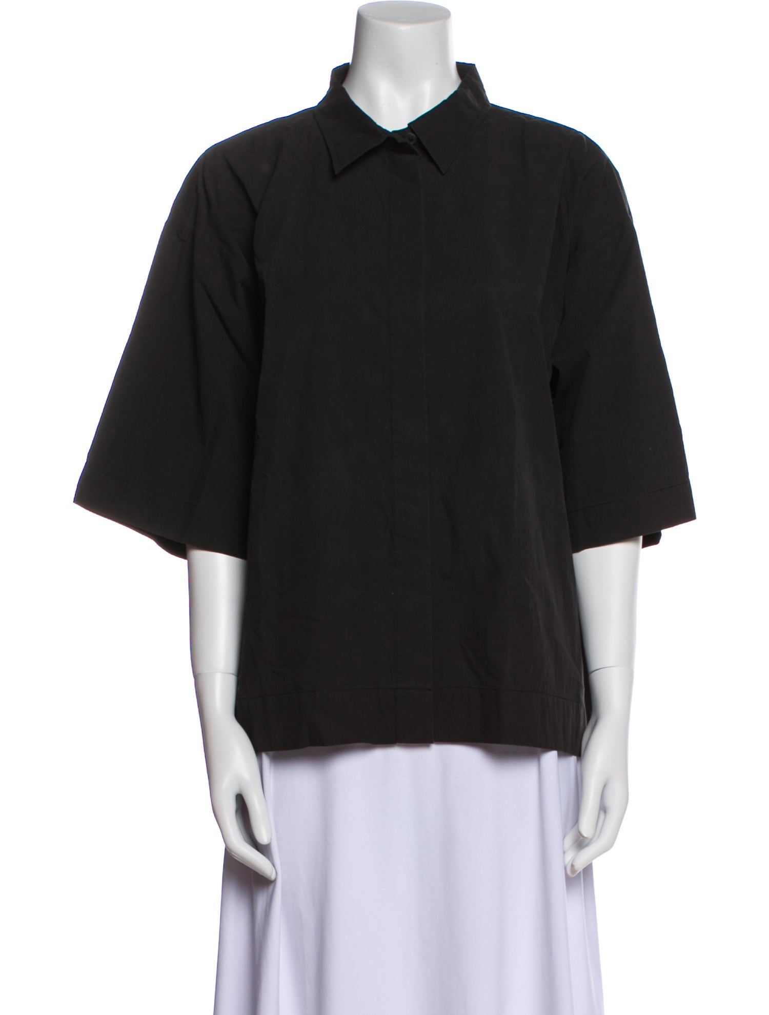 Co. Short Sleeve Button-Up Top