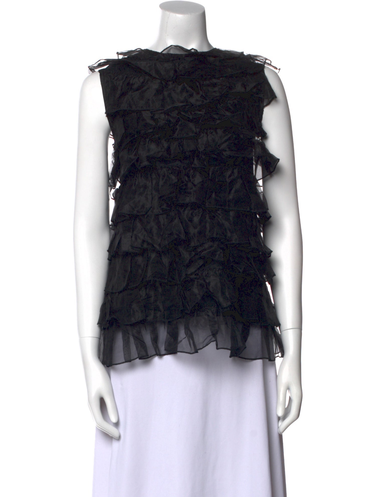 Co. Silk Bateau Neckline Top