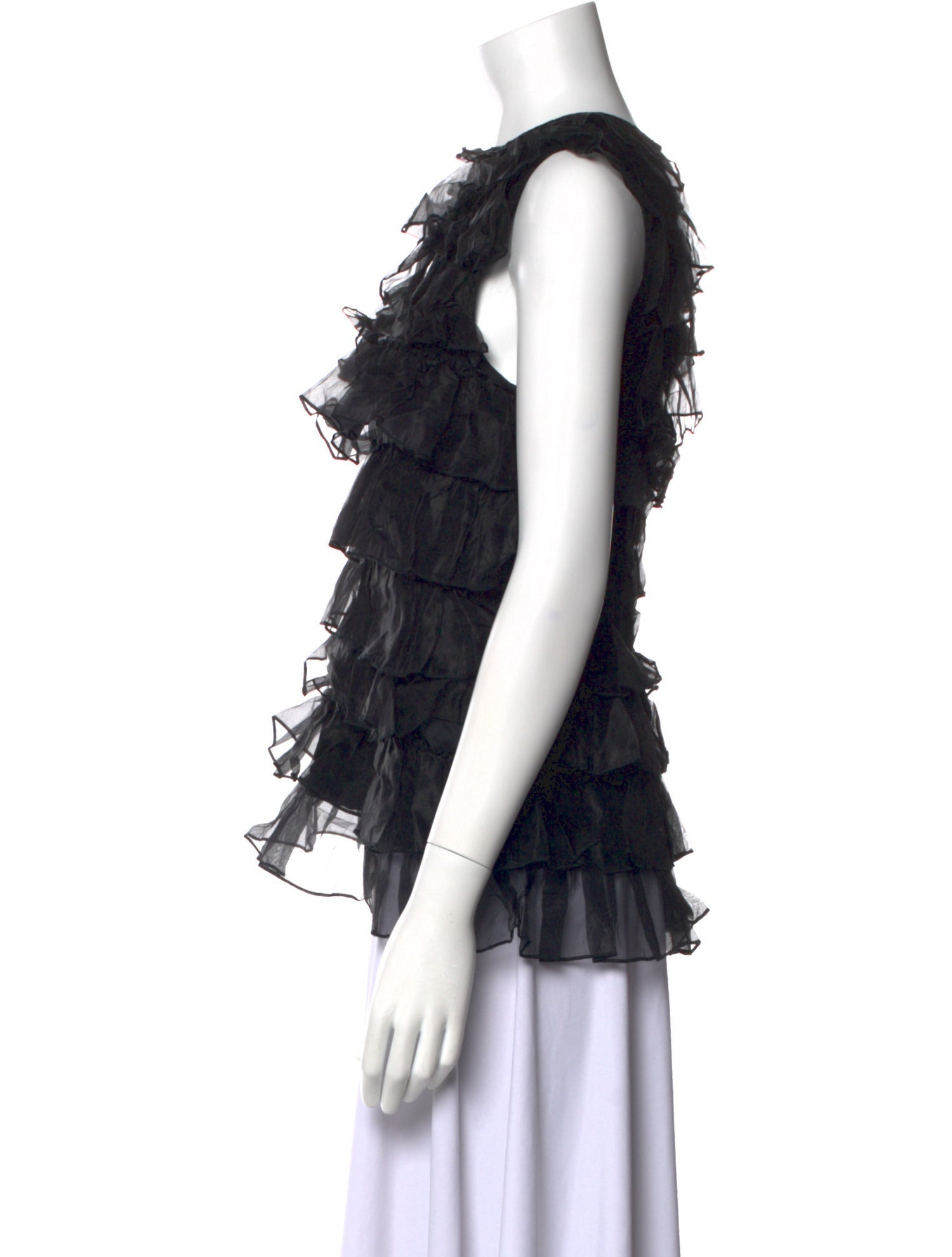 Co. Silk Bateau Neckline Top