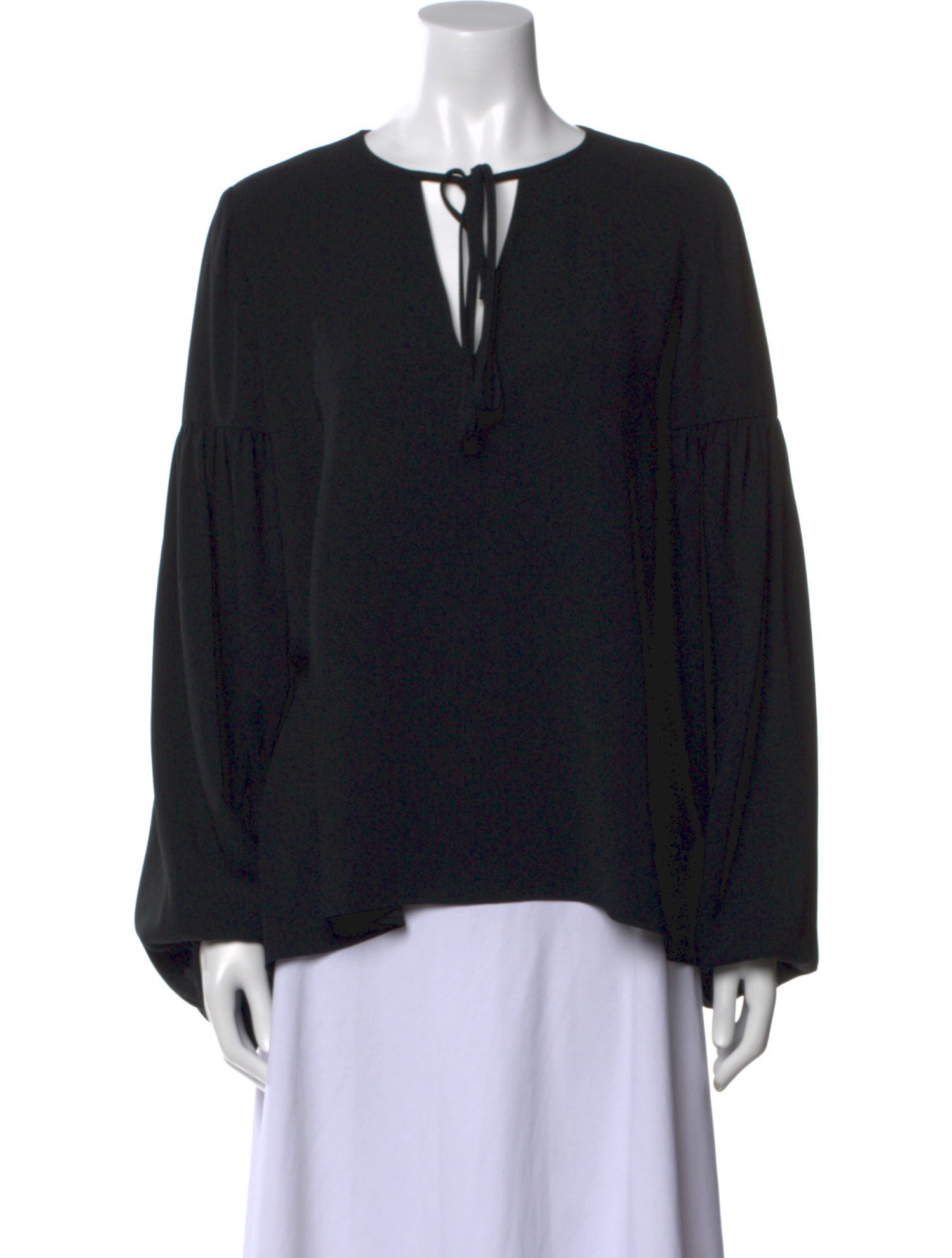 Co. Tie Neck Long Sleeve Blouse