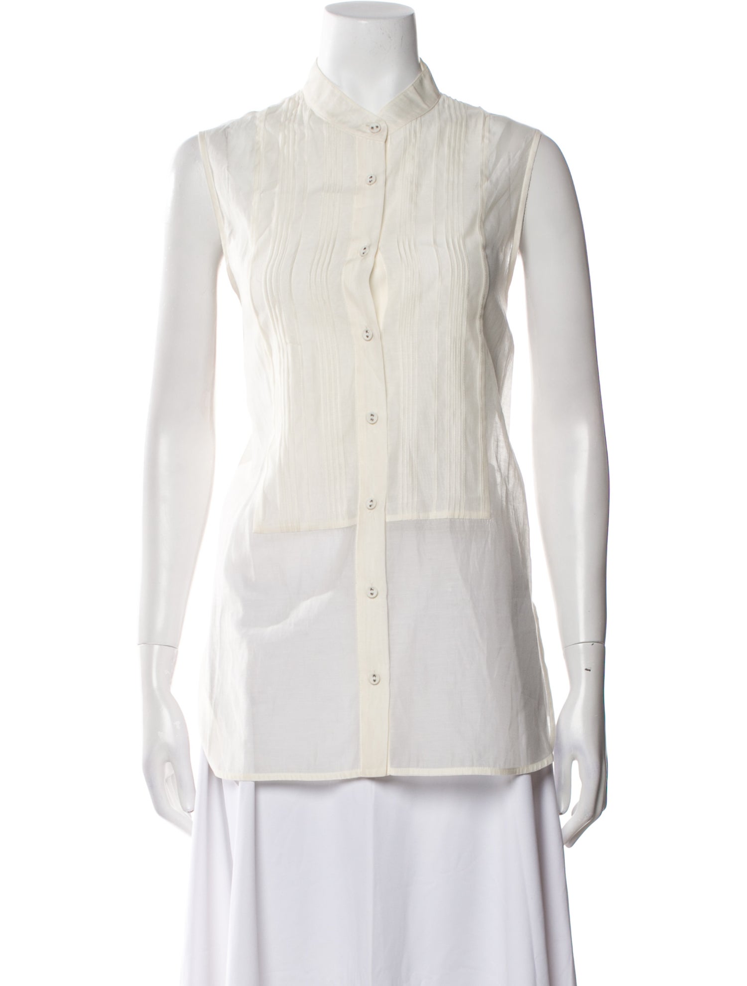 Co. Sleeveless Button-Up Top