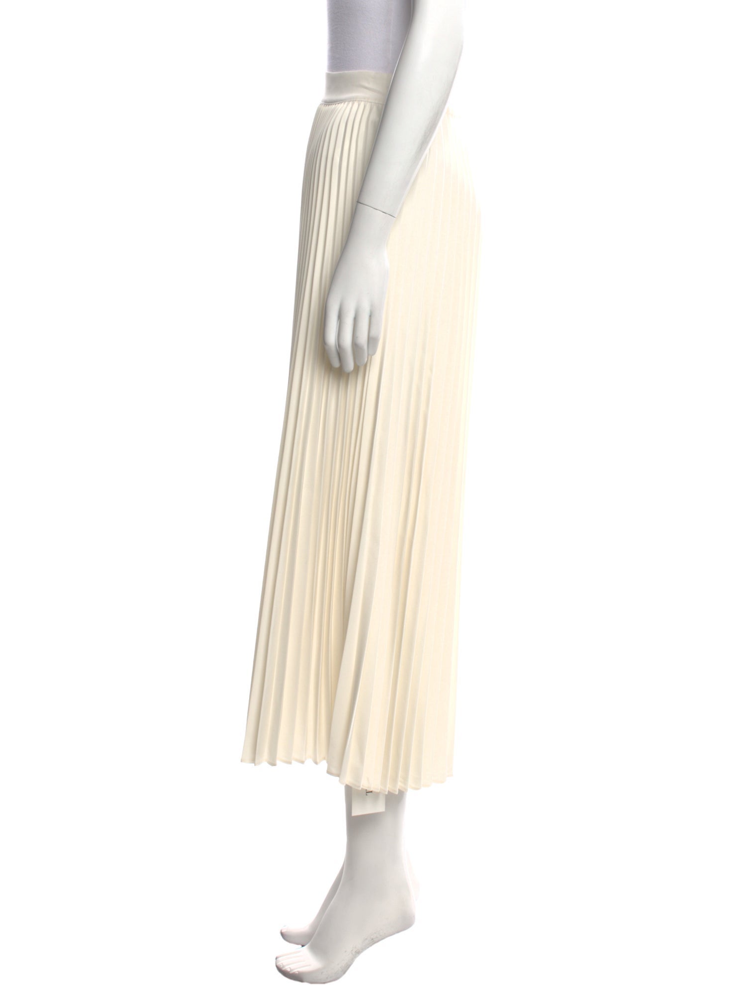 Co. Pleated Accents Midi Length Skirt