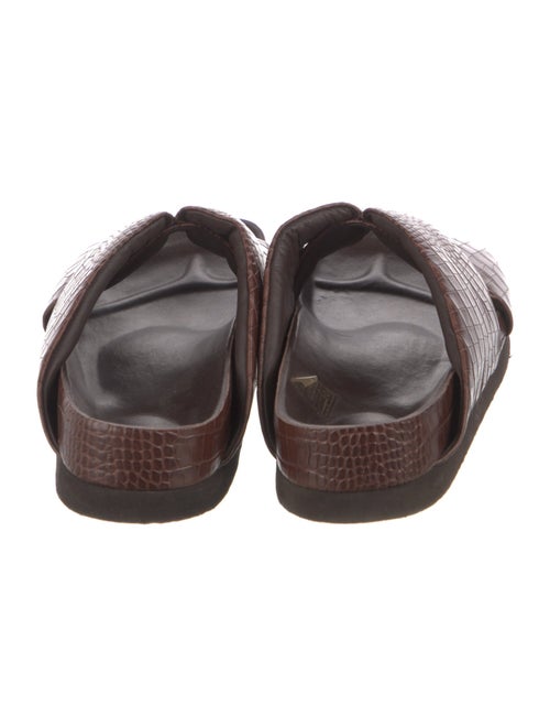 Co. Embossed Leather Slides