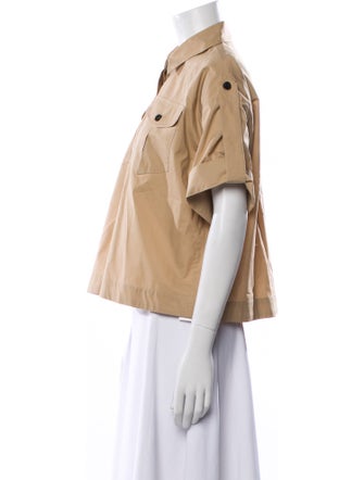 Co. Short Sleeve Button-Up Top