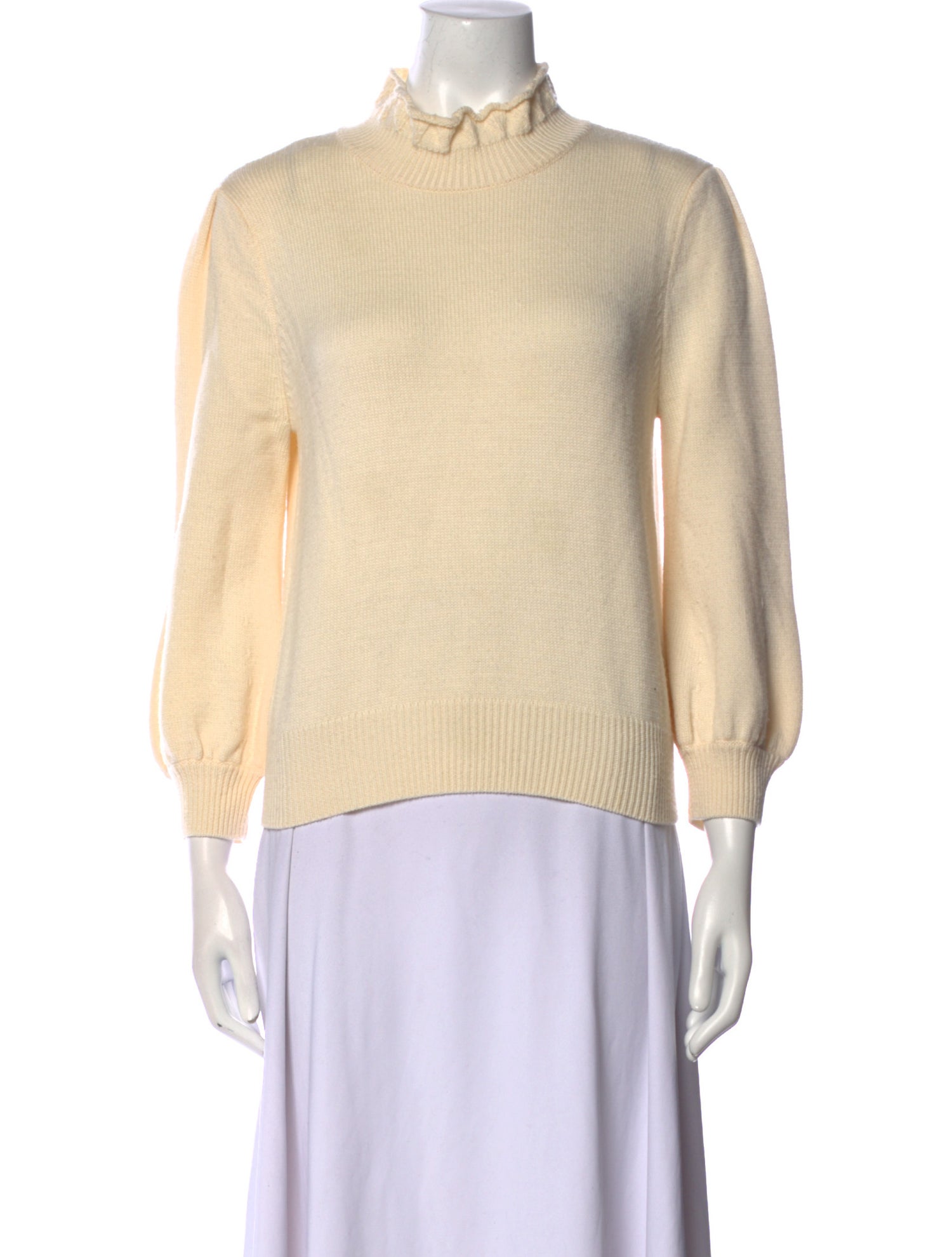 Co. Merino Wool Mock Neck Sweatshirt