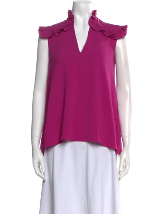 Co. V-Neck Short Sleeve Blouse