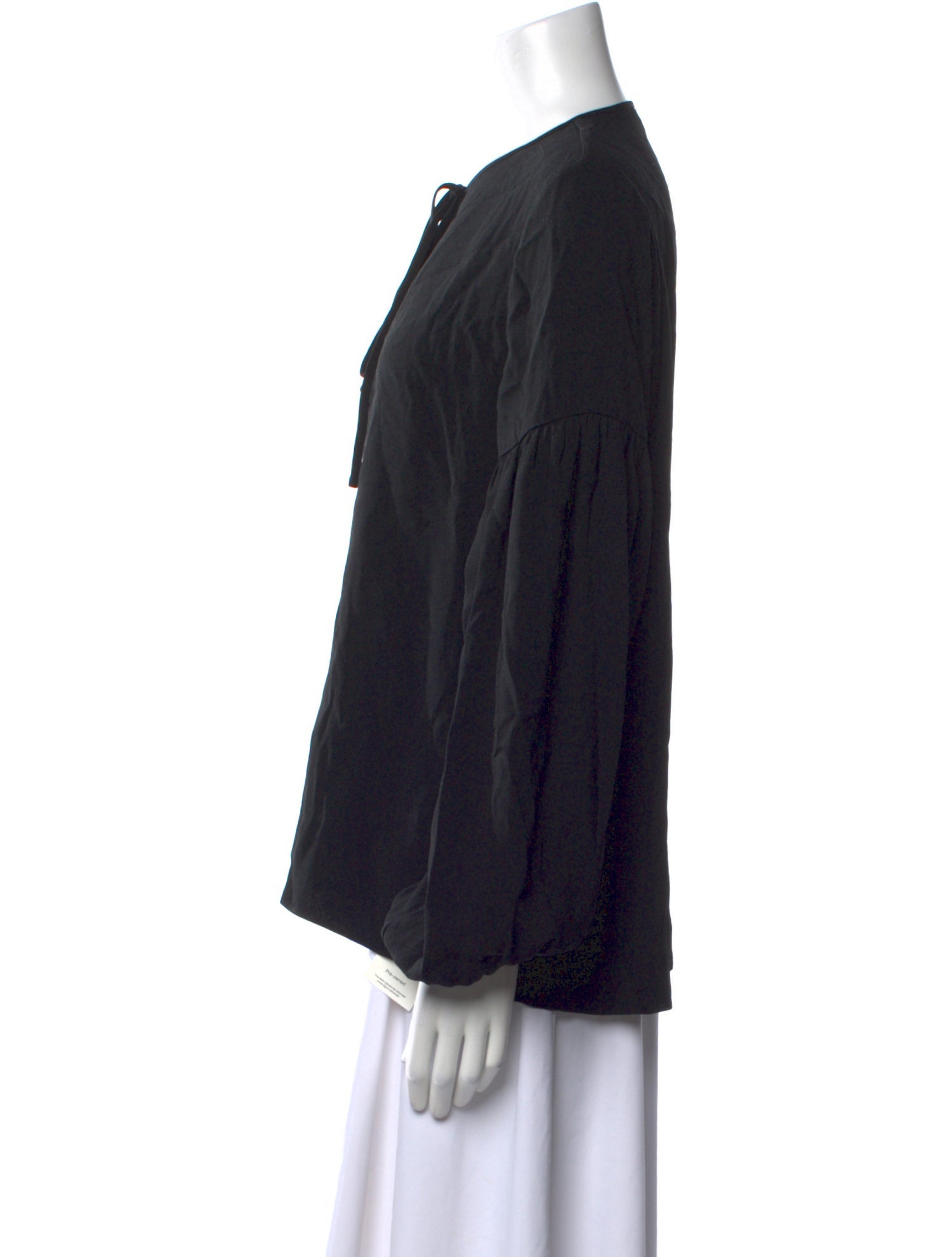 Co. Tie Neck Long Sleeve Blouse