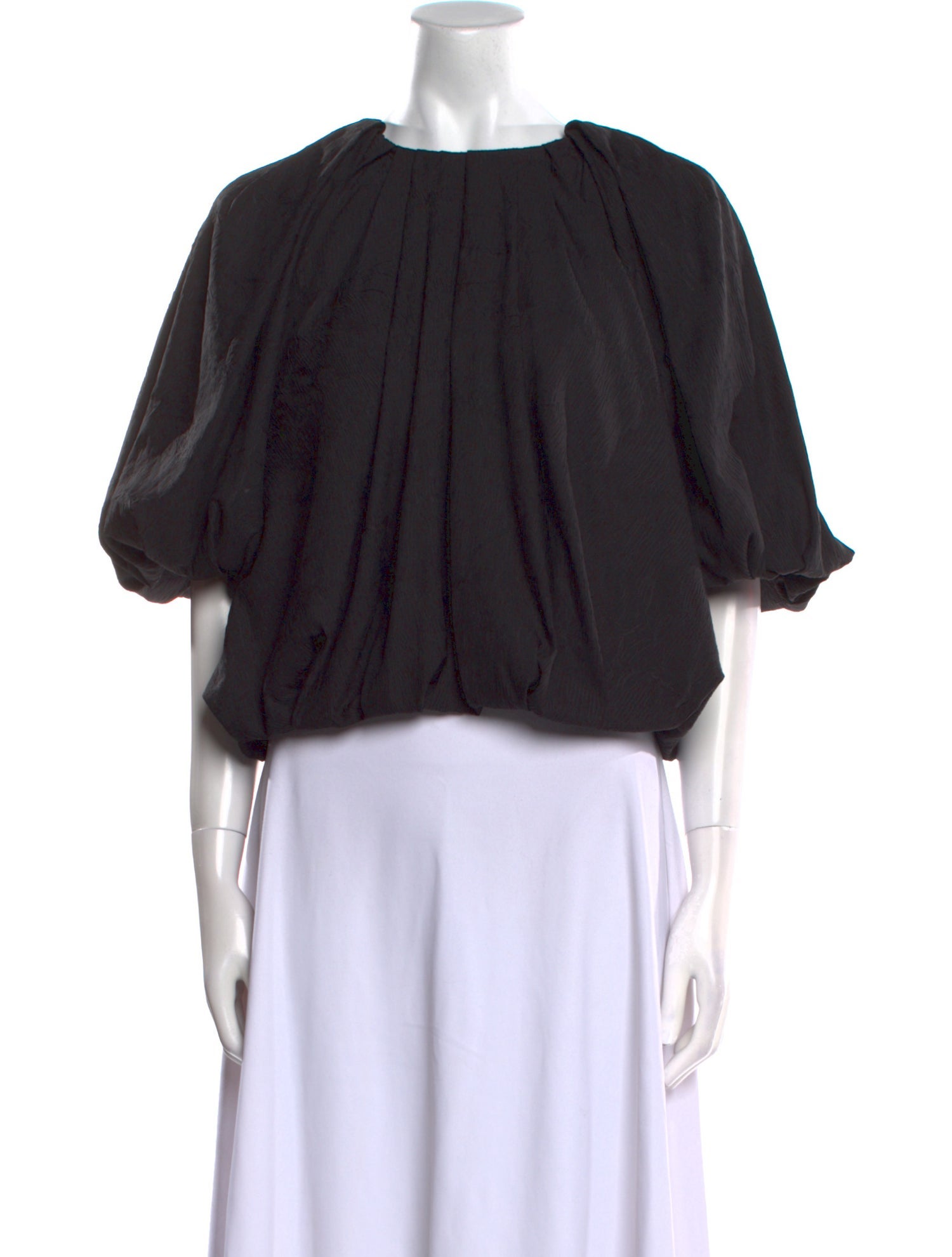 Co. Scoop Neck Three-Quarter Sleeve Crop Top