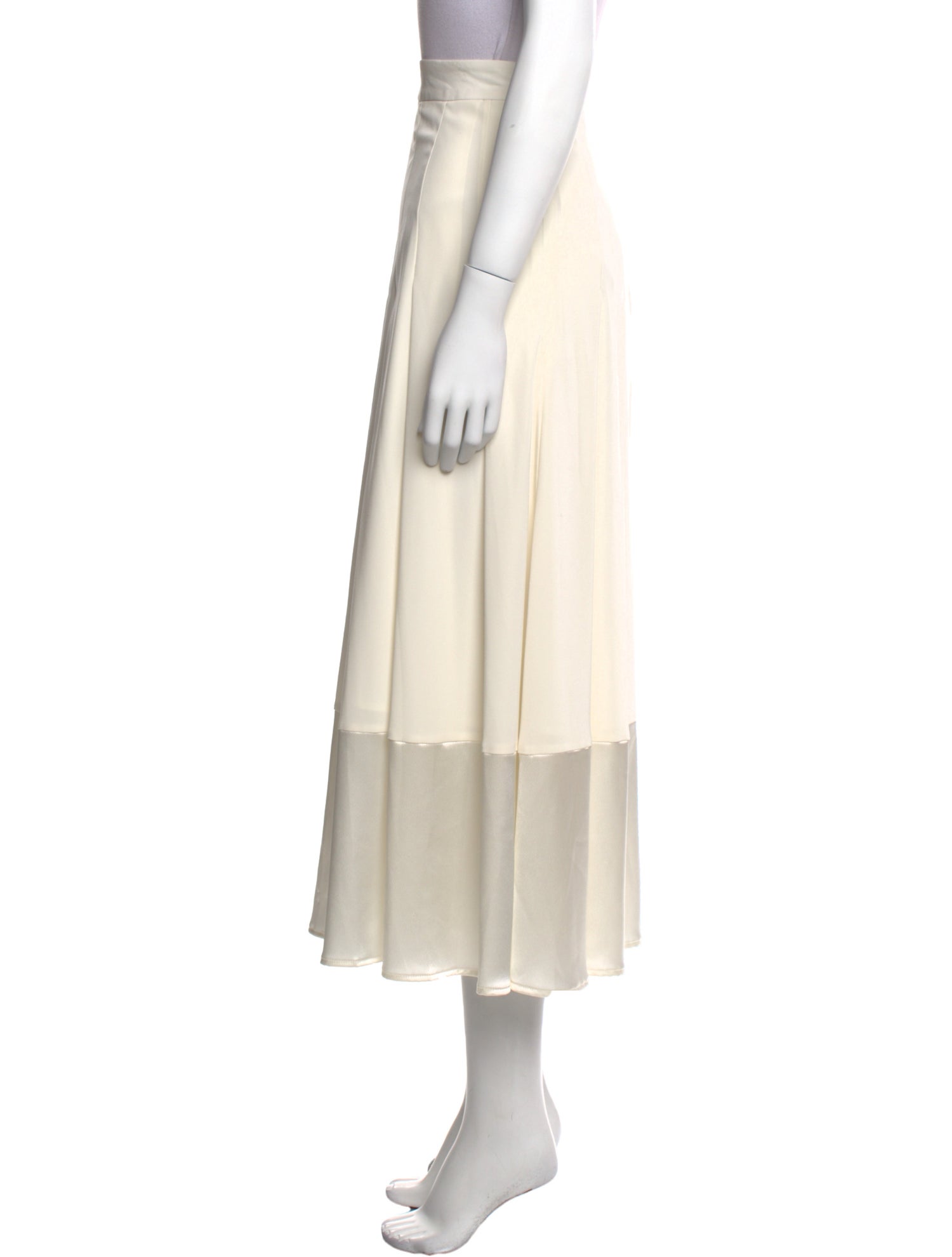 Co. Pleated Accents Midi Length Skirt