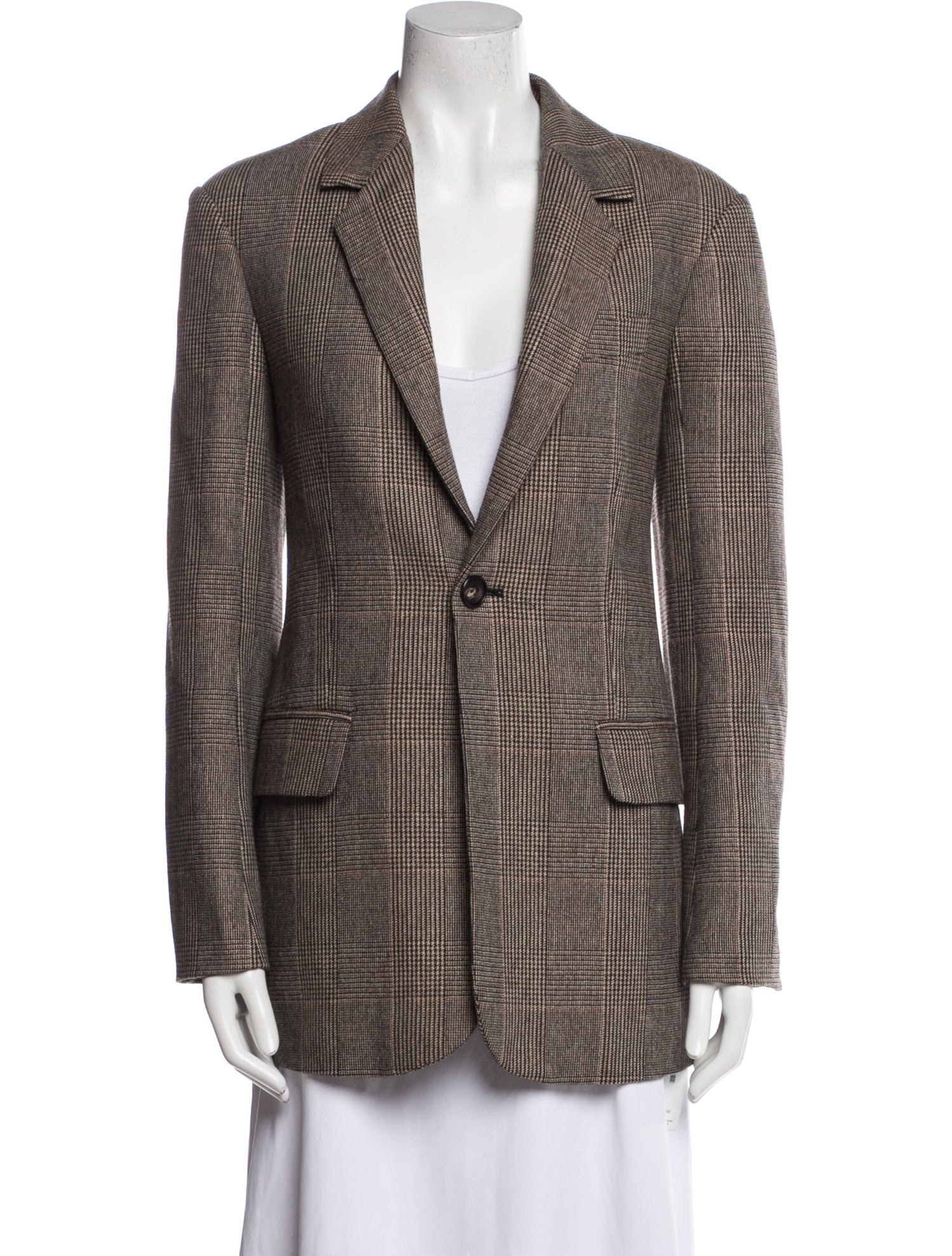 Co. Plaid Print Blazer