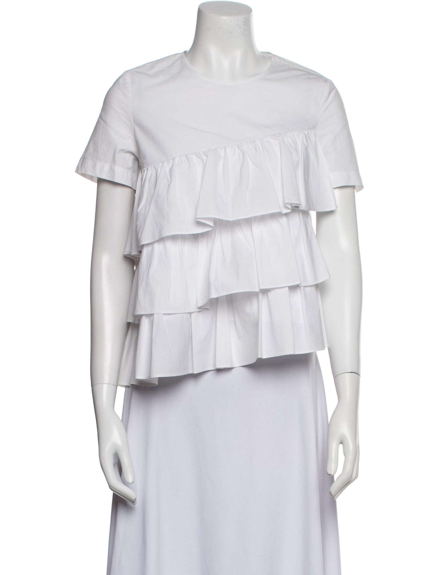 Co. Crew Neck Short Sleeve Blouse