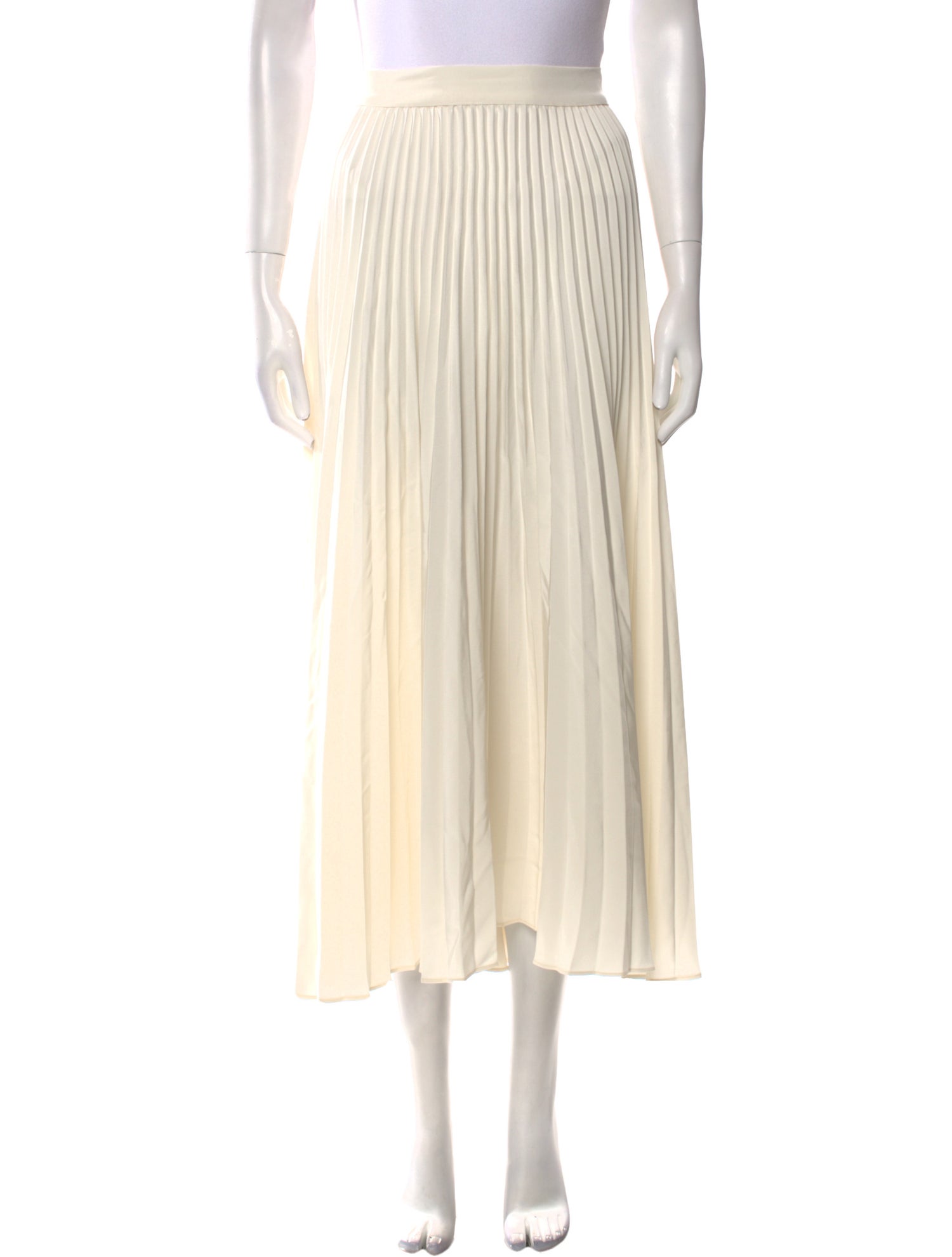 Co. Pleated Accents Midi Length Skirt