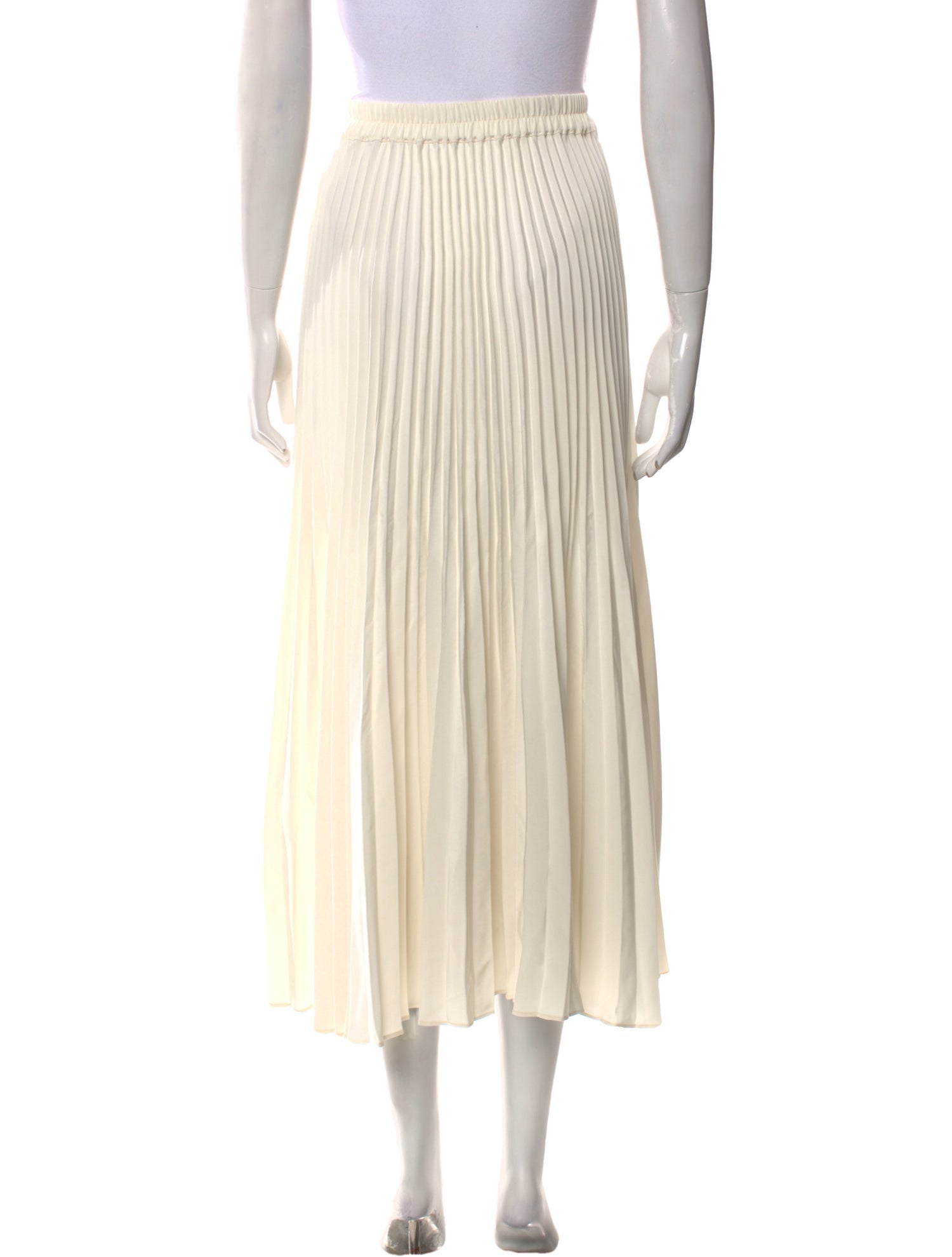 Co. Pleated Accents Midi Length Skirt