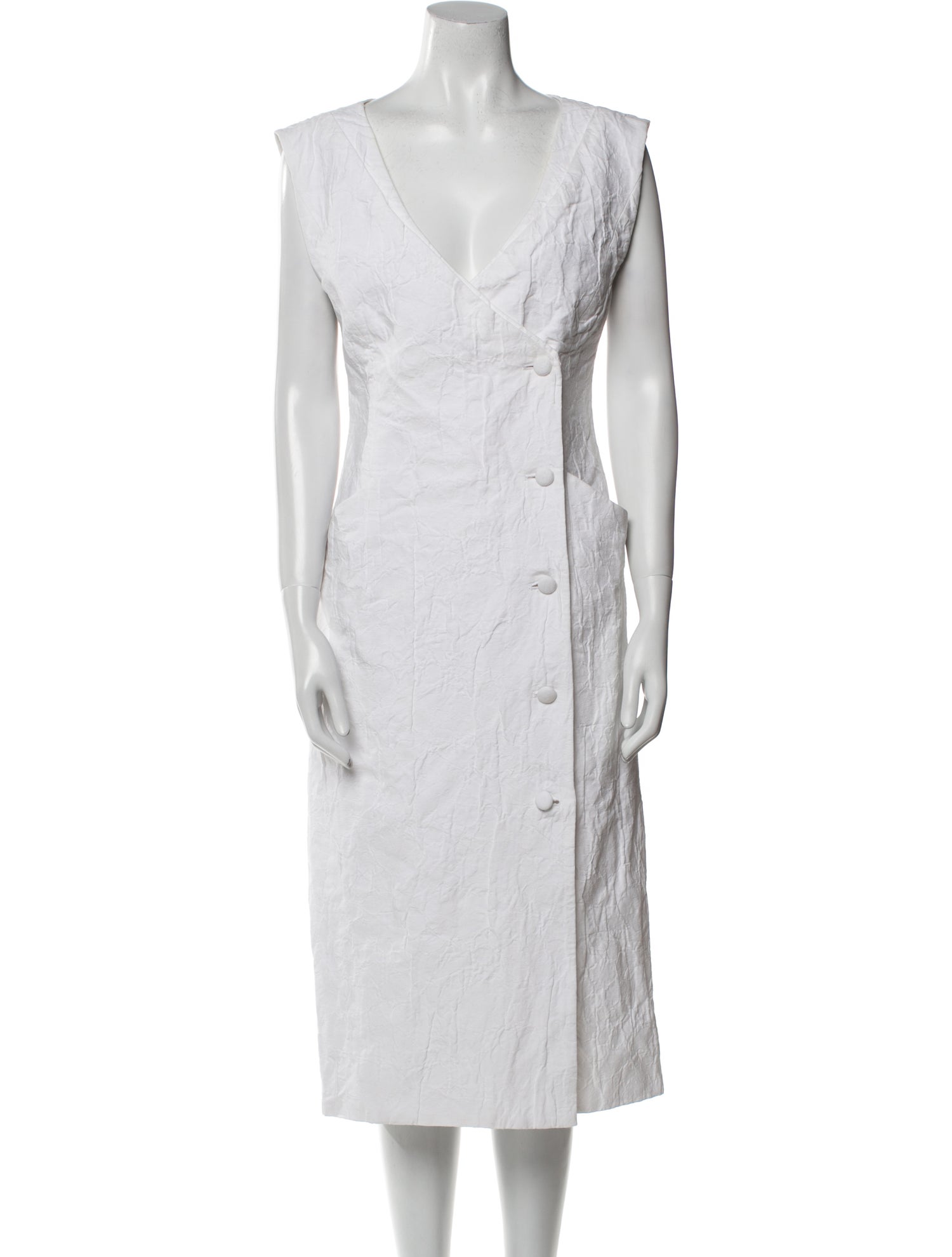 Co. V-Neck Midi Length Dress