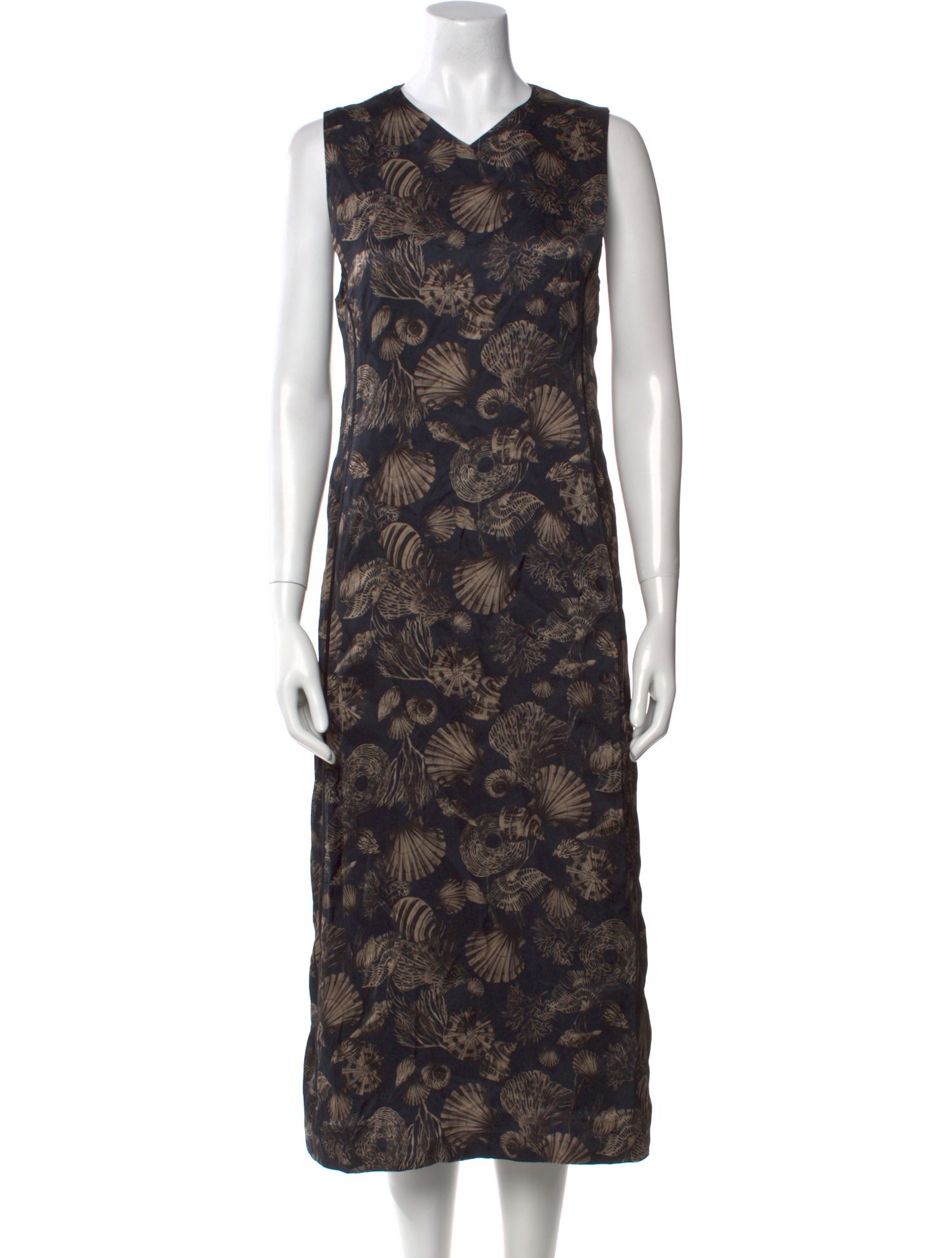 Co. Printed Midi Length Dress