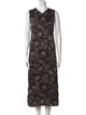 Co. Printed Midi Length Dress