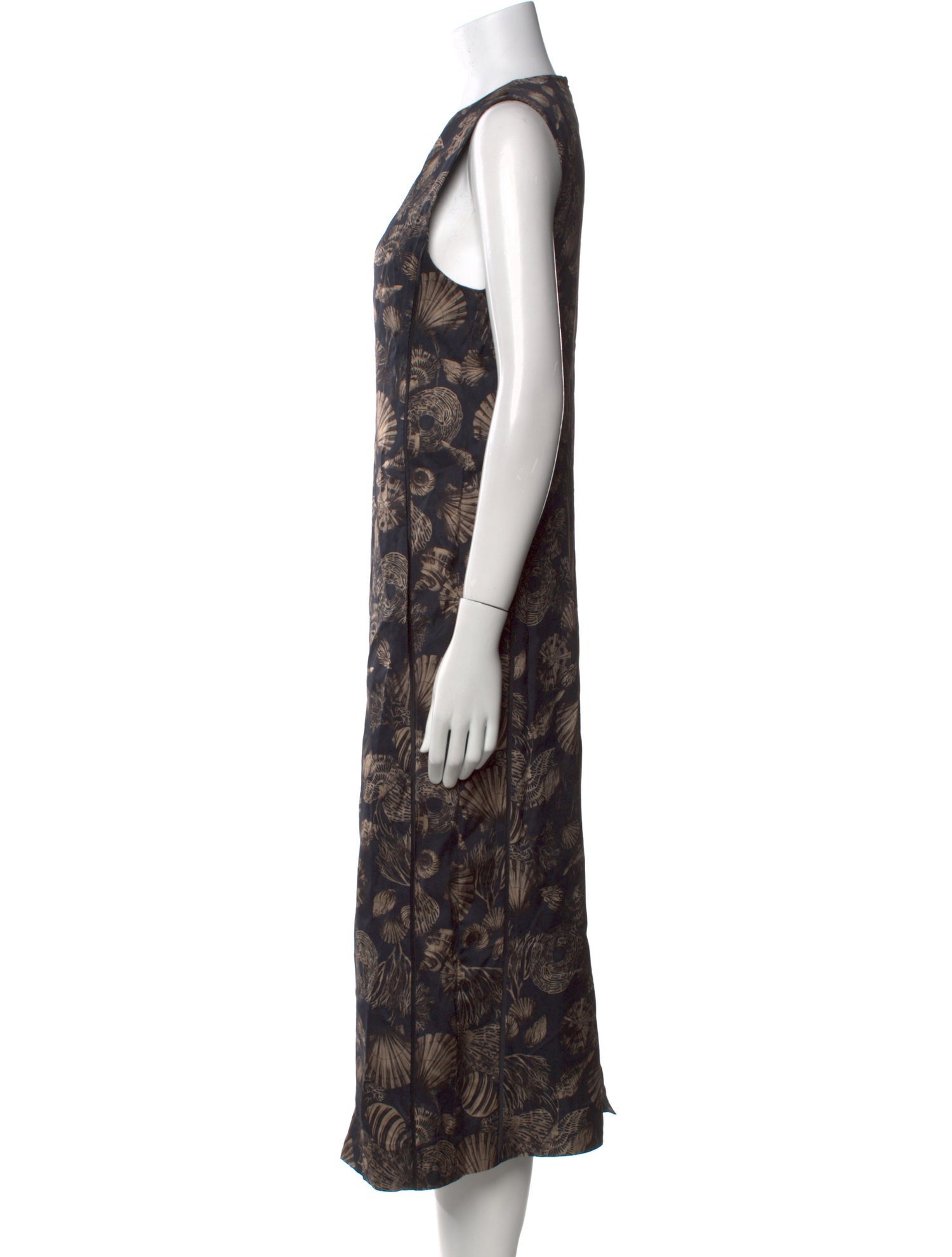 Co. Printed Midi Length Dress