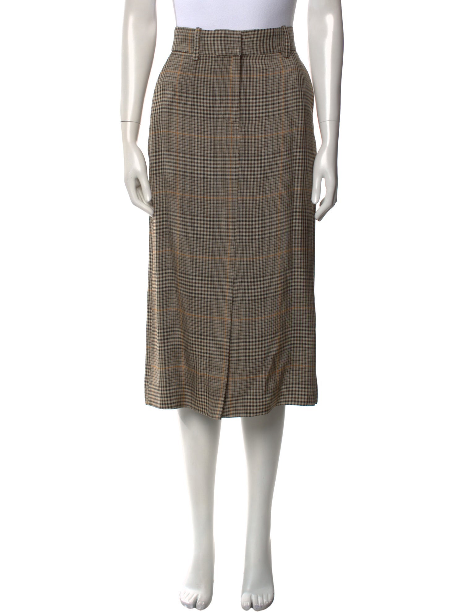 Co. Plaid Print Midi Length Skirt