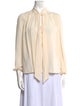Co. Silk Mock Neck Blouse