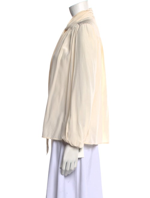 Co. Silk Mock Neck Blouse