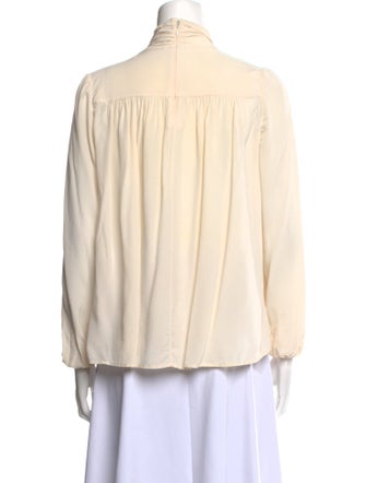 Co. Silk Mock Neck Blouse