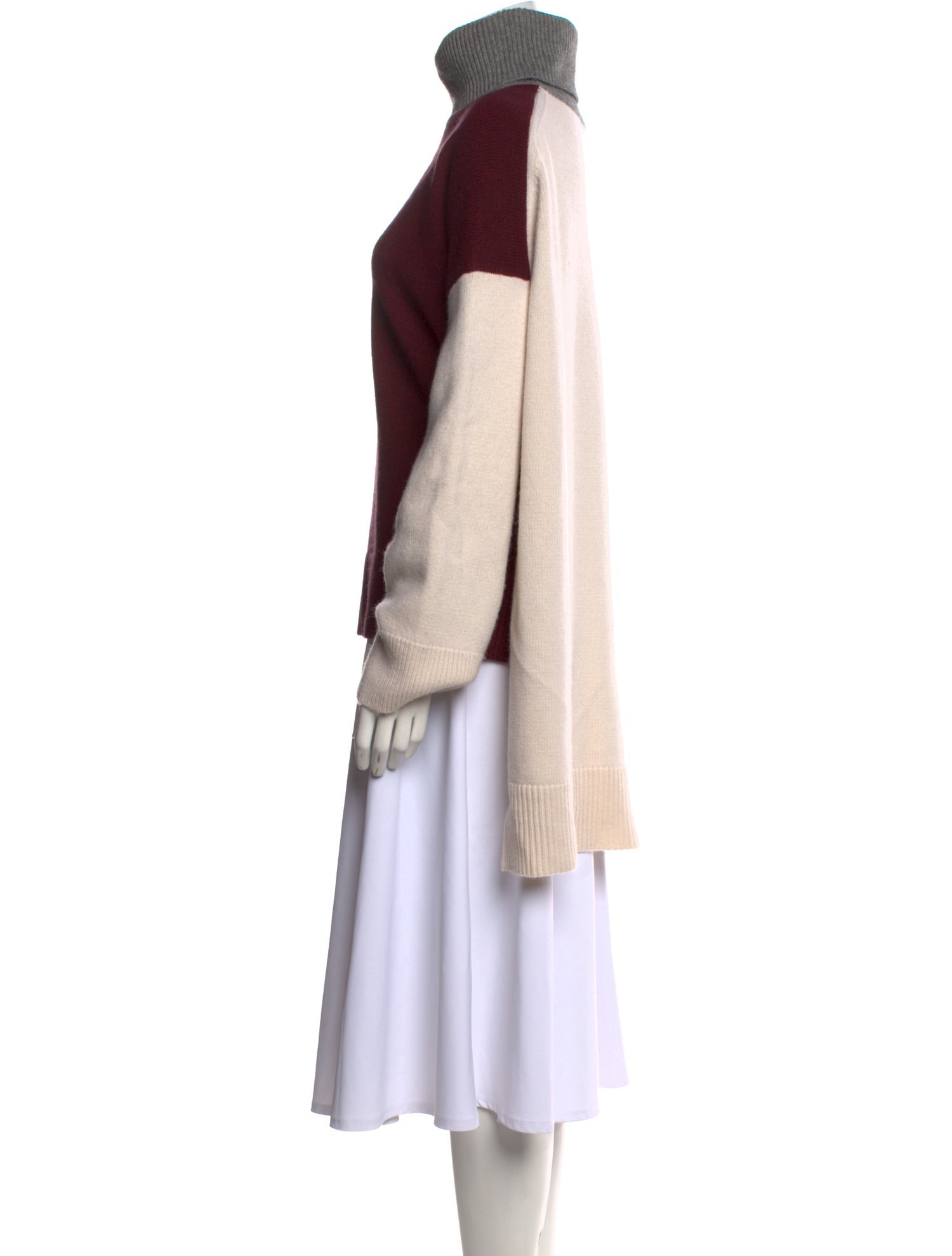 Co. Wool Colorblock Pattern Sweater