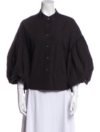 Co. Three-Quarter Sleeve Button-Up Top
