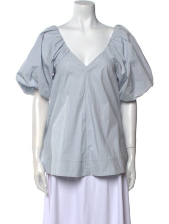 Co. V-Neck Short Sleeve Blouse