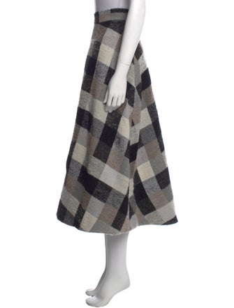 Co. Plaid Print Midi Length Skirt