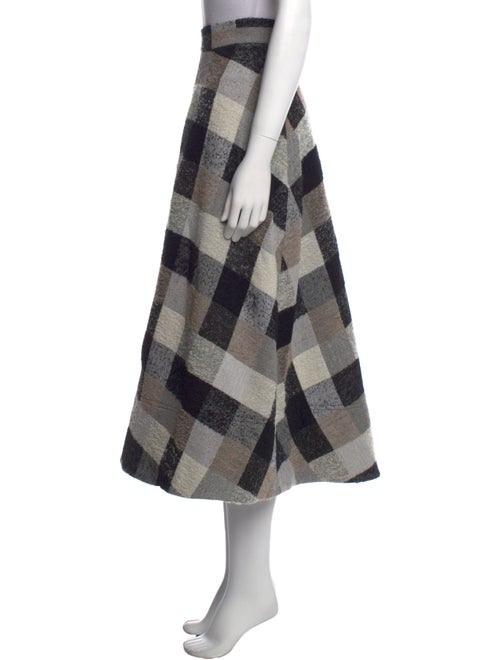 Co. Plaid Print Midi Length Skirt