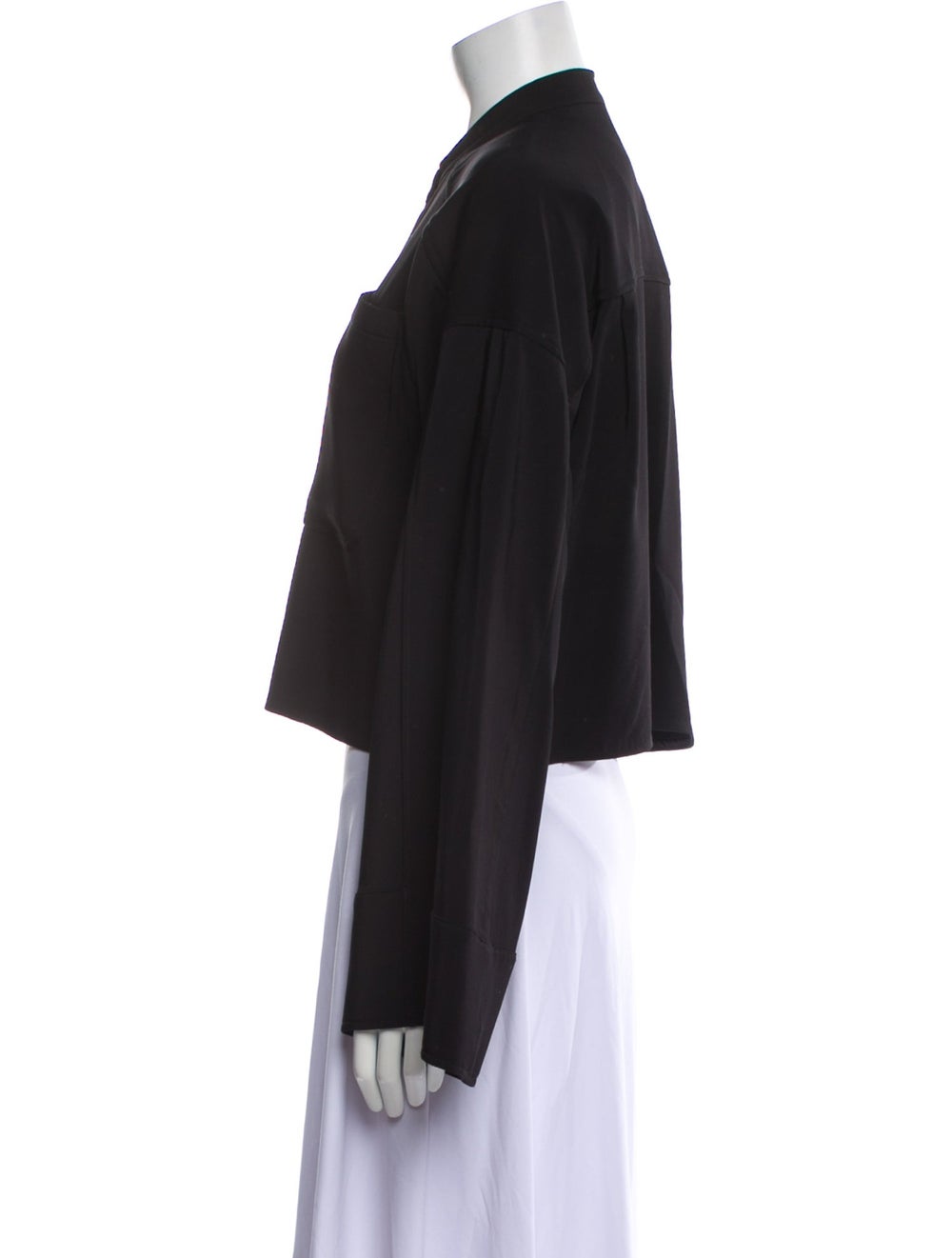 Co. Co. Jacket Blue Stand Collar Patch Pockets & - image 2