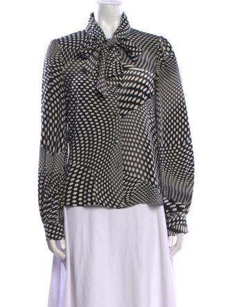 Co. Silk Printed Button-Up Top