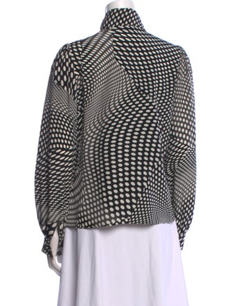 Co. Silk Printed Button-Up Top