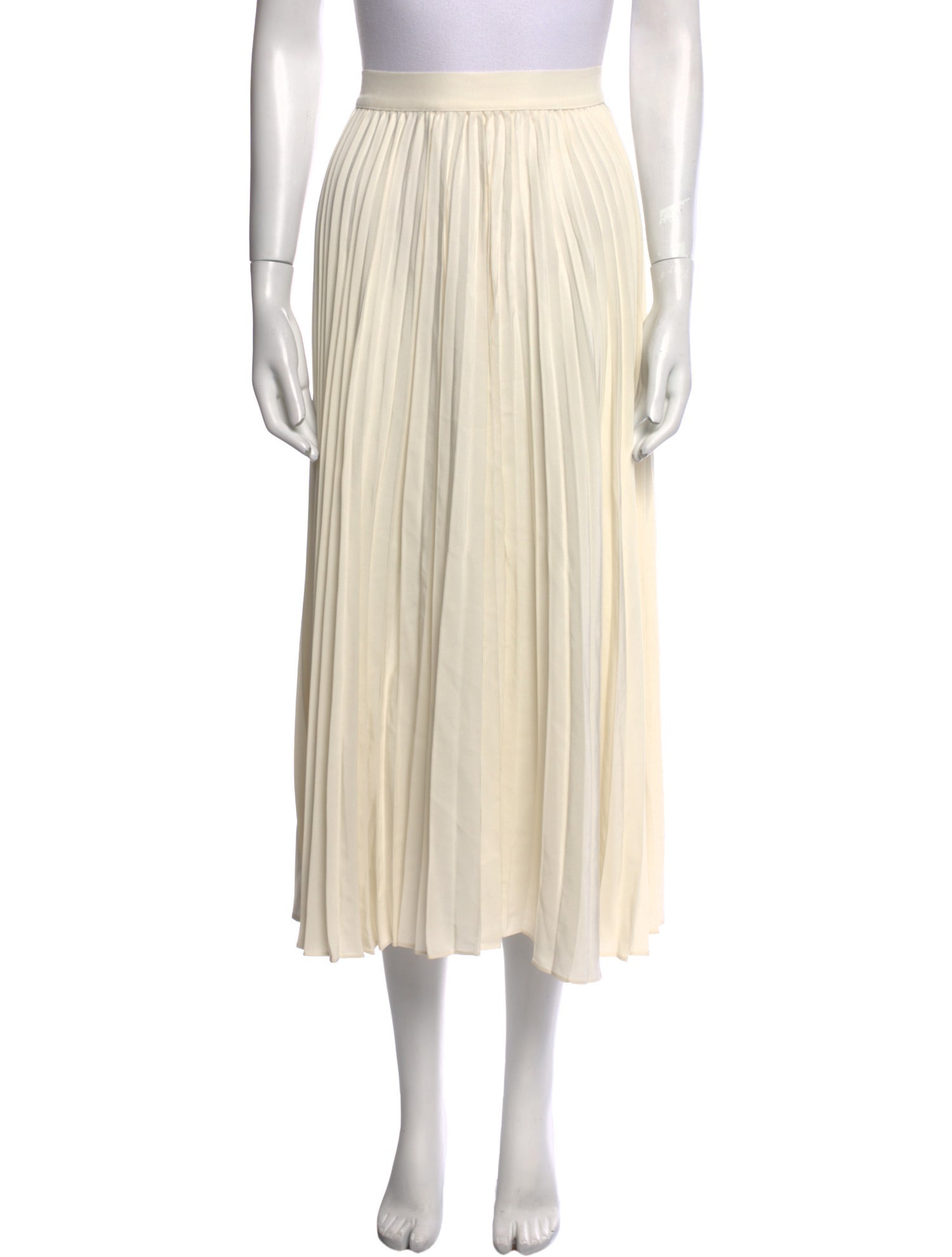 Co. Pleated Accents Midi Length Skirt